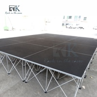 Plateforme de scène pliable en alliage d'aluminium, scène intelligente pliable pour événements et concerts en plein air
