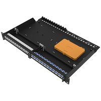 Panel Patch Fiber Optik 1U 24 Port SC FCP2-24 Hitam untuk Penggunaan FTTH, Baja Rol Dingin, Garansi 30 Tahun