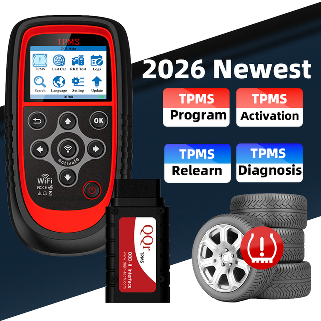 Universal TPMS Programmer with OBD Support - 2-in-1 Sensor, Wireless Update, 98% Car Compatible