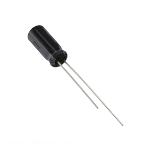 ตัวเก็บประจุแบบ Through Hole ยี่ห้อ Manufacturer Channel รุ่น 33uF 35YXG33MEFC5X11 ชนิด CAP ALUM ความจุ 33UF 20% แรงดัน 35V แบบ Radial TH - Product Image 1