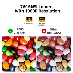 Projecteur intelligent A005, courte portée, résolution native 1080P, 600 ANSI, Android 11, 4K professionnel, MINI LED, WiFi, correction automatique de la distorsion trapézoïdale, compatible 3D, HIFI - Product Image 3