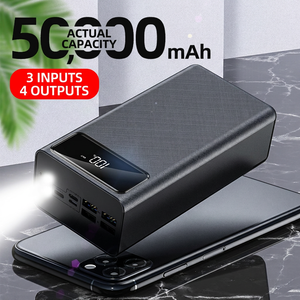 สถานีพลังงานสำรองแบบพกพา 50000mAh ชาร์จเร็ว 65W ช่อง USB สี่ช่อง หน้าจอ LED รองรับอินพุตทั่วไป พอร์ต Type-C แบตเตอรี่ลิเธียมโพลิเมอร์ - Product Image 3