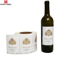 Étiquette de bouteille de vodka personnalisée en vinyle holographique durable résistant à l'huile et papier texturé avec adhésif