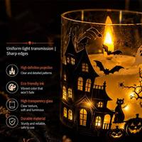 Velas LED sin Llama para Halloween, Velas de Pilar con Efecto de Parpadeo y Control Remoto para Decoración de Mesa en Fiestas Interiores Espeluznantes
