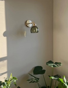 Lámpara de Pared Nórdica con Forma de Tulipán, Funciona con Batería, Pantalla de Vidrio, Recargable, Control Remoto, Lámpara LED Inalámbrica - Product Image 6