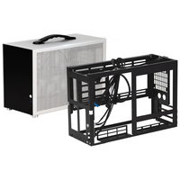 Boîtier d'ordinateur mini ITX ZZEW/ZZAW D3 entièrement en aluminium, compatible avec les alimentations MATX/ATX/SFX et le refroidissement à eau 280, avec poignée