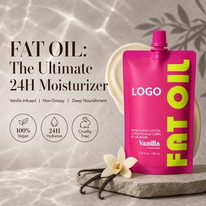 Lotion pour les mains et le corps, huile de graisse organique, hydratant pour peaux normales, soin hydratant 24h, parfum vanille, huile d'avocat, usine cosmétique OEM ODM - Product Image 6