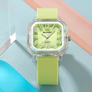 Sports Simple Transparent Octagon 39mm Dial Cartoon Women's <b>Waterproof</b> <b>Watch</b> 20mm Silicone Strap Multiple Color Factory Direct - Product Image 3