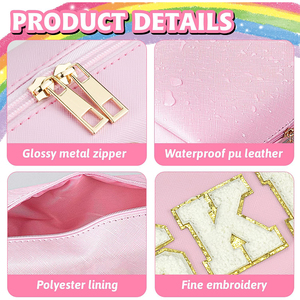 Bolsa de Maquillaje Cosmética Personalizada, Acolchada, de Lujo, Premium, Linda, para Viaje, de Cuero, con Cierre, Bolsa de Regalo Promocional - Product Image 5