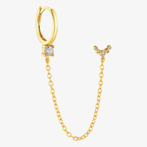 Pendientes Largos ROXI con Diseño de Luna y Diamantes de Imitación para Mujer, Pendientes con Borlas Brillantes en Forma de Luna Creciente - Product Image 3