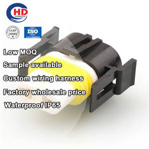 2 yollu H11 far soket lamba fişi lamba konektörü araba H4 ampul seramik tutucu silikon kablo HDY029AC-2.8-21 - Product Image 1