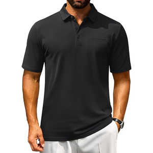 Polos de Hombre de Algodón Piqué de Manga Corta que Absorben la Humedad, Camisetas Casuales - Product Image 3