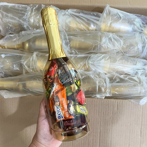 Düğün parti iyilik için PET plastik şampanya şekli şeker ve sakız kapları - Product Image 5