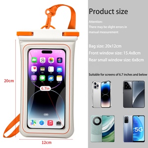 Pvc Screen Touch Swimming Floating Mobile Phone case Waterproof Phone Pouch Dry Bag with Lanyard - Product Image 3