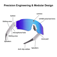 Lunettes Intelligentes de Cyclisme SANVENT SNT SOLIS avec Caméra 8MP pour Hommes, Lunettes Vidéo Intelligentes de Sport en Plein Air, Lecteur de Musique, Lunettes Intelligentes IA 2026