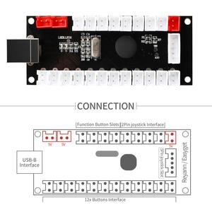 Guwarry 2 Player Usb Encoder <b>For</b> <b>Pc</b> Mame Raspberry Pi Arcade1Up With <b>Joystick</b> And Button Cables Gaming Accessory - Product Image 3