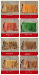 Toiture en chaume artificiel rouge érable en gros, chaume <span class=keywords><strong>synthétique</strong></span> en plastique imperméable pour toiture ou décoration intérieure - Product Image 3