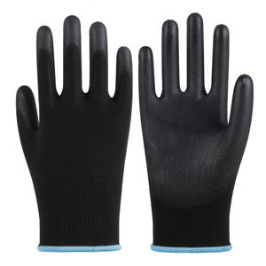 Guantes Antiestáticos Recubiertos de PU, Negros, Transpirables, Reutilizables, para Fábricas de Electrónica - Product Image 1