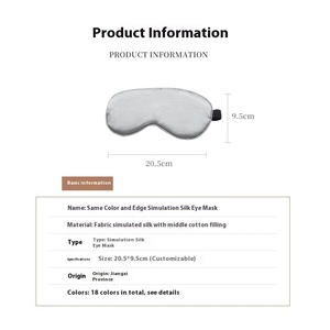 Travel Sleep Anti-Puffiness Hoja <span class=keywords><strong>de</strong></span> hierbas Mascarilla para los ojos Bloqueo ligero Sin presión Transpirable Hebilla ajustable - Product Image 4
