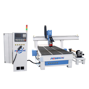 Jinan Mosencnc MS-1530AWR <span class=keywords><strong>CNC</strong></span> ATC <span class=keywords><strong>4</strong></span>-Achsen-Fräsmaschine mit Werkzeugspindel und Drehvorrichtung, Hocheffiziente 3D-Holzschnitzmaschine - Product Image 4