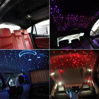 18W RGBW Lampu Serat Optik Langit Berbintang untuk Mobil, Kit Lampu Serat Optik 0.75mm 500pcs 3meter dengan Efek Kelap-Kelip, Dikontrol oleh Aplikasi dan Remote