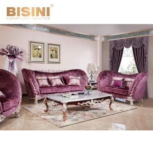 Farfalla <span class=keywords><strong>Mobili</strong></span> di Design 24k Dorato E Sculture In Legno 3 + 2 + 1 Sedile Divano del Soggiorno Set, A mano Trapuntata Rose di Velluto Rosa Divano Divano - Product Image 1