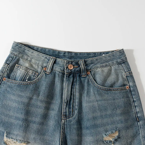 <span class=keywords><strong>Pantalones</strong></span> Cortos Vaqueros Desgastados y Rotos de Moda, Estilo Americano Casual, Primavera Verano, Novedad para <span class=keywords><strong>Hombre</strong></span>, Corte a Media Pierna, Estilo Urbano - Product Image 3