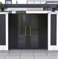 Dimensions sur mesure, fabrication chinoise, élégante balançoire extérieure en aluminium noir, design français, glissière automatique