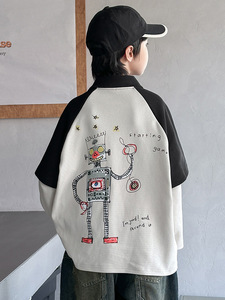 T-shirt à <span class=keywords><strong>manches</strong></span> <span class=keywords><strong>longues</strong></span> pour garçons, <span class=keywords><strong>polo</strong></span>, printemps 2026, nouvelle tenue de printemps pour enfants, ensemble deux pièces, haut, vêtements pour enfants, <span class=keywords><strong>polo</strong></span> - Product Image 2