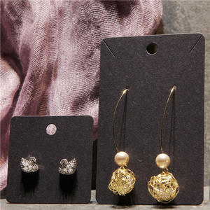 Özel Kraft kağıdı etiketleri küpe tutucu kolye ekran kartları - Product Image 3