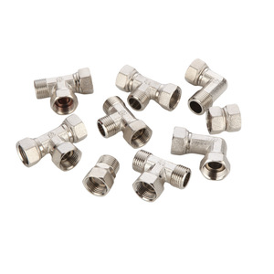 Raccord en T en cuivre 1/2 po, filetage interne/externe, connecteur de tuyau de chauffe-eau, haute résistance à la pression, type axial épaissi - Product Image 4