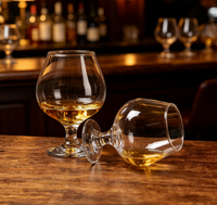 Ensemble personnalisé de verres à whisky à tige courte, verres de dégustation, verres à brandy, verres à vin à ventre bombé, verres à vin de style simple