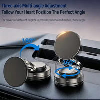 Support magnétique pour téléphone de voiture, rotation à 360 degrés, ventouse, pliable, support universel pour voiture, design moderne, alliage de zinc, ABS