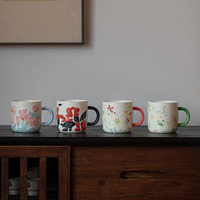 Taza de Café de Porcelana Pintada a Mano de Jingdezhen, Estilo Moderno, Simple y Bonito, Yingshantang
