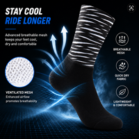 Chaussettes de cyclisme en silicone tricolores Team Edition Aero Socks