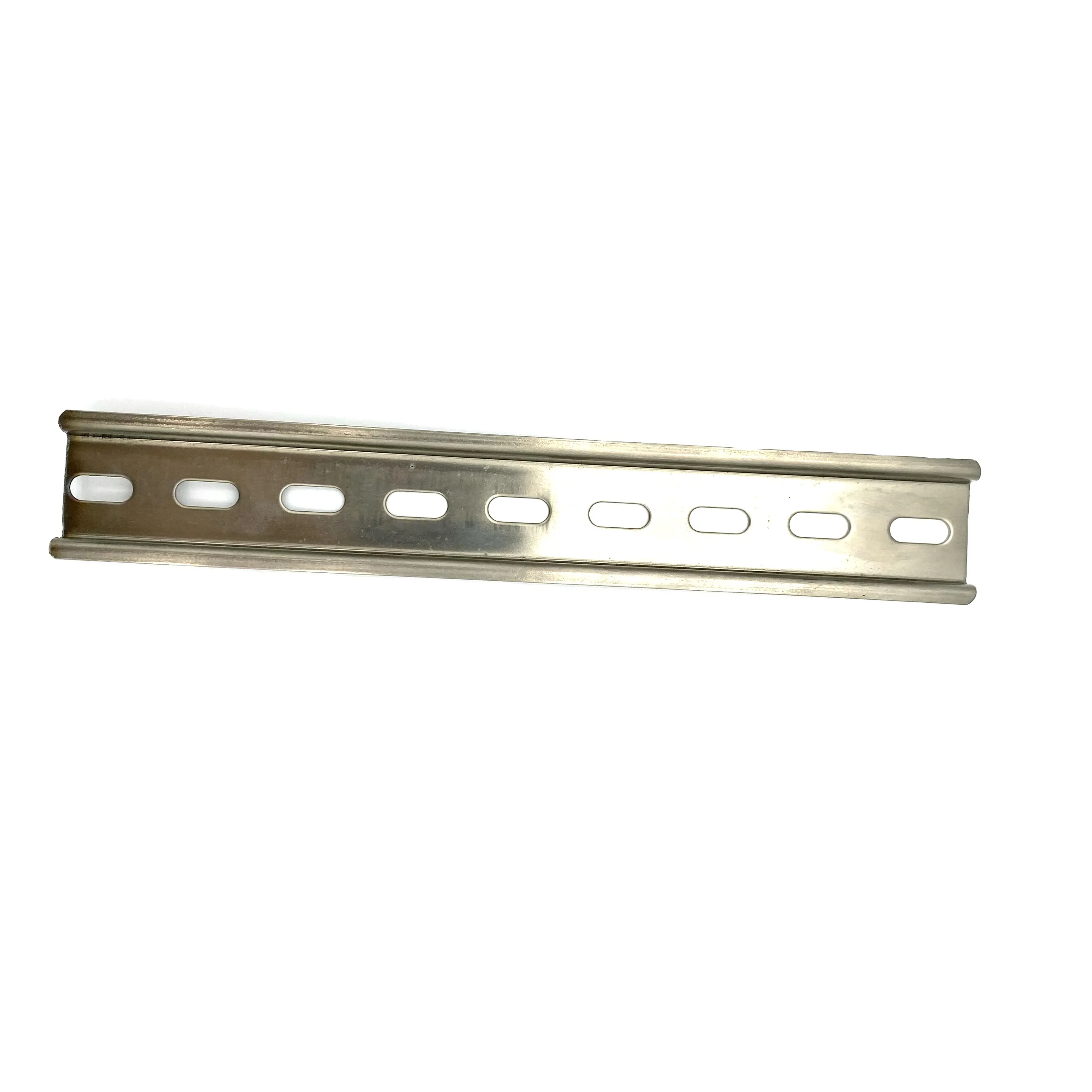 high quality din rail stainless steel 1mm thickness SS304 light rail track 6.2mm bolt hole