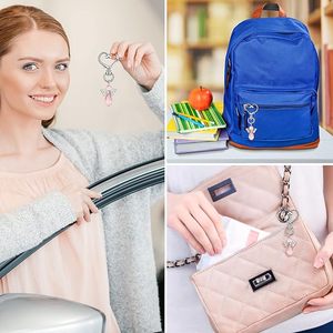 Lot de 30 porte-clés ange en cristal avec ailes d'ange, sac en organza et étiquette de remerciement, pour célébration de vie et commémoration - Product Image 6