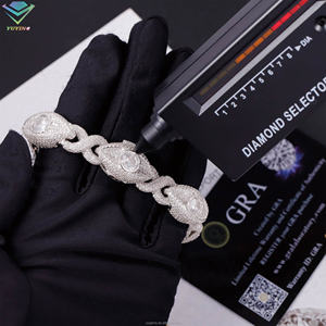 Pass Diamond Tester VVS Moissanite GRA certificate Eye <b>Infinity</b> Charm <b>Bracelet</b> 925 Silver 18K gold plated Iced out <b>bracelet</b> - Product Image 5