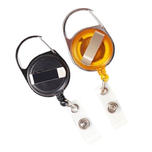 Enrouleur de câble télescopique S-30 à clip dorsal rotatif à 360 degrés avec boucle de déverrouillage en ABS pour usage bureautique - Product Image 1