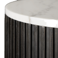 Nouvelle arrivée, meubles de salon de style moderne et luxueux, table d'appoint en chêne avec table basse ronde en marbre, table d'appoint en bois pour usage domestique