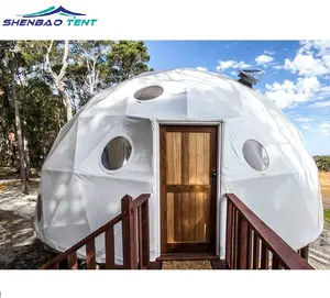 6m protección UV de lujo cúpula tiendas glamping tiendas de campaña geodésica tiendas con ventilación