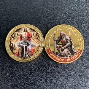 Monedas Conmemorativas Cristianas, Hombre de Fe, Guerrero de Cristo, <span class=keywords><strong>Caballero</strong></span> Arrodillado, Jesús, Chapado en Oro, Regalo Coleccionable - Product Image 2