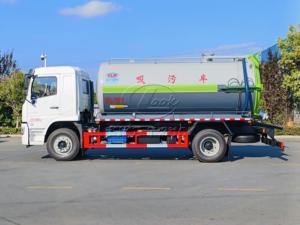 4x2 SHACMAN Delong 15000L Septic Suction Truck, Sewage <b>Sludge</b> Vacuum Tanker with Custom Tank & Optional Vacuum <b>Pump</b> System - Product Image 2