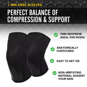 Genouillères respirantes de musculation 7 mm, protections 3D pour coudes et genoux, genouillères de soutien en néoprène <span class=keywords><strong>SCR</strong></span> - Product Image 4