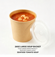 Bols à soupe et à bouillie jetables en papier biodégradable à paroi simple, taille personnalisée, recyclables pour les restaurants à emporter – Vente en gros