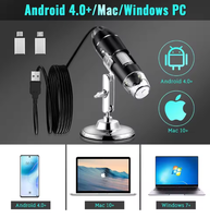 Microscope numérique USB FYX 1600X, caméra HD, loupe électronique à 8 LED, inspection de circuits imprimés pour Windows, Mac, Android