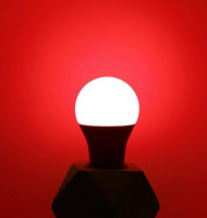 Ampoule LED rouge pour lanterne de mariage, décoration E27, dissipateur thermique en plastique-aluminium, lumières décoratives de Noël et de fêtes