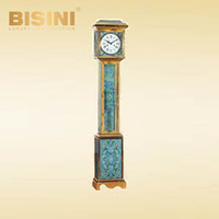 Horloge de sol cloisonnée de luxe exquise avec pendule en cuivre plaqué or motifs floraux classiques horloge de sol en émail
