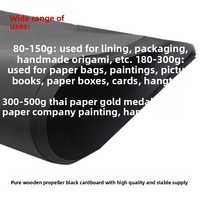 Papier noir recyclé, carton noir 110 g/m² à 400 g/m² non couché, carton noir pour emballage de boîtes cadeaux, sacs fourre-tout, marquage à chaud
