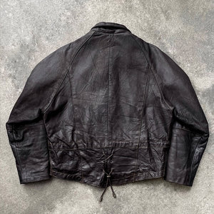 Chaqueta de Cuero Personalizada con Cierre, Estilo Bomber, para Motociclistas, con Hebilla de <span class=keywords><strong>Bombero</strong></span>, Estilo Urbano, para Hombre - Product Image 2